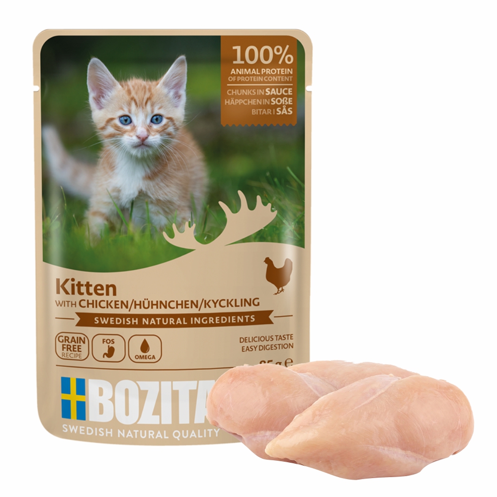 Mokra karma dla kociąt w sosie z kurczakiem 85g